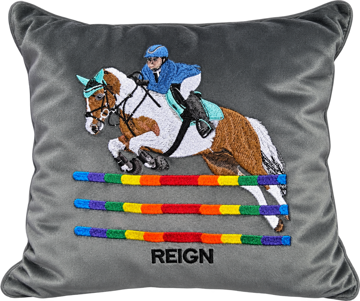 Embroidered Cushion with Large Detailed Image